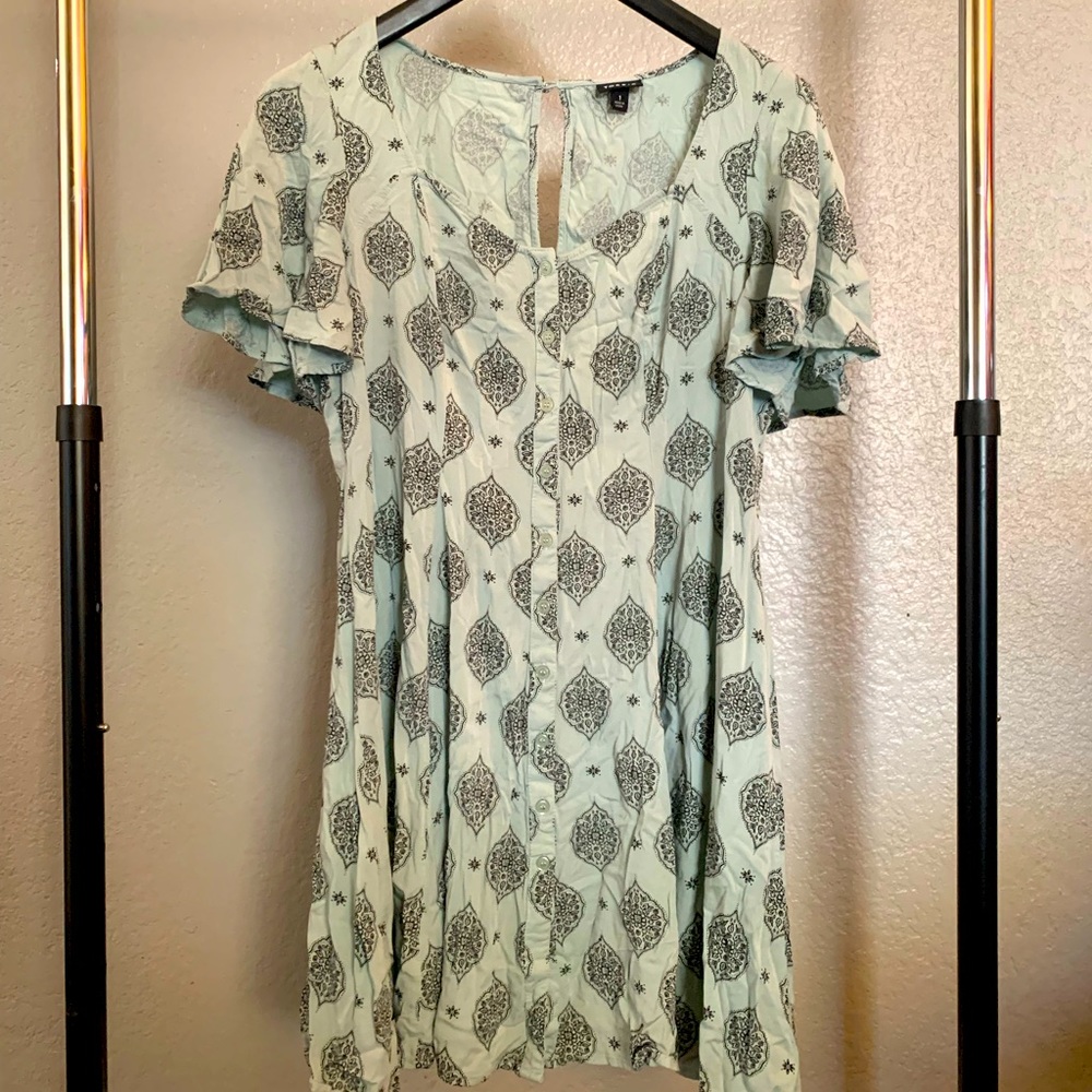 Torrid patterned dress - light sea foam green